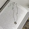100% 925 Стерлингового Серебра NecklacePendants Простой Крошечный Отступ Неправильные Геометрические Кулон Ожерелья Для Женщин Ожерелье Ювелирные Изделия