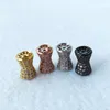 Grande buraco oco cz zircon coluna de tubo de tubo de coluna conector para fazer bracelete DIY colar de jóias Encontrar CT509