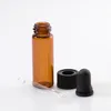 Amber Cam damla şişeleri 4 mi 1200PCS Mini Esansiyel Yağı Konteyner 4CC Cam Numune Şişeleri DHL Ücretsiz Kargo