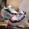 Homens Mulheres Casual Shoes Triple-s Trainer Designer Casusl Sneakers Retro Chunck Low Top Liso Sapatos Preto Rosa Estilo Casual Sapato