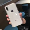 Étui Transparent d'affaires pour iPhone X XS Max XR 6 6S 7 8 Plus résistance aux chutes du corps souple coque arrière de téléphone en TPU cadeau