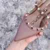 Femmes Designer Spikes Sandales Talons Hauts Rock Caged Cheville Sangle Pompe 2-6-10 Cm TOP Qualité 100% Cuir Véritable 2019 Nouvelles Chaussures De Soirée