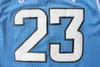 #23 Michael Short Sleeve Basketball Shirts Mens Stitched North Carolina College White Blue Basketball Jersey S-XXL