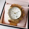 Роскошные швейцарские золотые часы Мужские дизайнерские часы из нержавеющей стали Montre de Luxe военные наручные часы Жизненные водонепроницаемые хронограф236Z