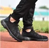 YD-EVER respirant hommes chaussures de sécurité en acier orteil ultra-léger chaussures de travail décontractées résistant à l'usure bottes de travail de sécurité hommes noir Sneaker