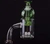 Hot venda 25 milímetros XL Flat Top Quartz Banger Cyclone Carb Cap Terp Pérola 4 milímetros Bumbum Masculino Joint Feminino dab rig