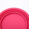 Outdoor Travel Pets folding bowls environmental protection silicone pet bowl Candy Color portable cat dog universal feeding bowl T9I00370