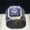 Choucong роскошные мужские кольца большой 3ct Алмаз 925 стерлингового серебра обручальное обручальное кольцо кольца для мужчин ювелирные изделия