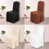 4 Colour Chair skirt cover Wedding Banquet Chair Protector Slipcover Decor Pleated Skirt Style Chair Covers Elastic Spandex Chairs Covers