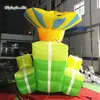 Simulated Inflatable Christmas Gift Box 4m Height Advertising Santa Claus With Gift Bags For Xmas Events Decoration