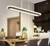 Lampade a sospensione moderne a LED per ufficio Sala da pranzo Cucina Bar Lampada a sospensione rettangolare in acrilico per la casa MYY