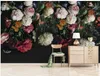 3D Papel De Parede Mural Decor Foto Pano De Fundo Europeu retro vintage mão desenhada floral TV parede de fundo