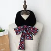 Ribbon Fliege Schal Damen Krawatten Warme Winterkragen Imitieren Kaninchen Haarschals Zubehör 2pcs / lot