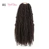 24Strands Bomb Twist Ombre Nubian Twist Hair Black Marley Extensions Syntetisk Jamaicansk Bounce Fluffy Bomb Twist Crochet Braids for Passion