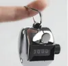 Chrome Hand Tally Counter 4 Digit Number Clicker Golf