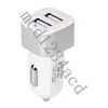 Alloy Metal Car Charger 2.1A Dual USB Ports Power Adapter för Samsung S8 S10 Obs 8 10 HTC Android Phone GPS PC