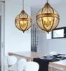 DHL Vintage Loft Globe Hanglampen Smeedijzeren Glas Schaduw Ronde Lamp Keuken Dineren Bar Tafel Luminaire Armatuur Hanglampen