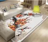 Custom 3D Mural Floor Wallpaper Hand painted ink plum Waterproof For Bathroom 3D Floor Wall Stickers Vinyl Kitchen Wall Paper