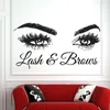 Lash Sobrancelhas Olhos cito Decalques Moda Criativa Vinyl Cílios salão de beleza adesivos de parede Sobrancelhas loja Decor