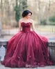 Bury Nieuwe Sexy Baljurk Prinses Quinceanera Strapless Prom Jurken Lijfje Baskische Taille Backless Lange Kant Avondjurken Custom s