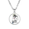 New Kids Autism Awareness necklaces For Children Boys Girls Glass Cabochon puzzle Pendant necklace Fashion Inspirational Caring Jewelry