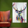 High Quality Hand Painted /HD Print Modern Abstract Animal Art painting Deer Home Wall Decor On Canvas Multi sizes /Frame Options A142