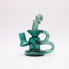 Color Recycler Dab Rig Smoking Pipe Hookahs Mini Glass Bong com 1 tigela incluída e dar 1 Quartz Banger para presente