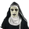 La Nun Latex Mask con foodscarf crocifisso terrore maschera viso spaventoso cosplay thriller antifaz para fiesta horror mascara croce maschera di halloween
