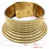 Vintage uttalande choker halsband kvinnor guld färg läder krage maxi halsband afrikanska smycken justerbara chokers big20286809439