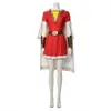 Shazam Mary Batson Cosplay Costume Light-Up blinkande LED-klänning Full Set287C