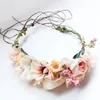 hand made stereo simulation flowers Wreath Sweet princess hairbands bridals headdress seaside holiday wedding garlands Hair accessories S117