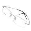 Groothandel-pure titanium heren vrouwen brillen frame optische bril recept ruwless bril licht gewicht