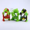 Modern Robot Design Glass Water Bong with 14mm Bowl Detachable Silicone Smoking Dab Oil Rigs Wax Heady Pipes Cool Bubbler Hookah Pipes