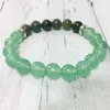 MG0362 Naturel 8 mm Mousse Agate Bracelet pour Femmes À La Mode Vert Aventurine Yoga Bracelet Thérapeutique Soulagement Du Stress Bijoux