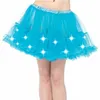 LED照明Tutu Skirt Women Holloween Christmas Festival Party Show Clubwear透明なメッシュチュールペチコート