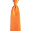 2020 Orange rayé solide Plaids mode hommes cravate avec Hanky boutons de manchette soie cou cravates pour hommes mariage fête cravates