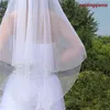 Nuova moda di alta qualità elegante bianco avorio champagne nero lunghezza del polso pettine in lega a due strati bordo in rilievo velo da sposa marchio Meidingqianna