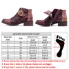 Hot Sale-Socofy Retro Bohemian Boots Women Shoes Woman Spring Autumn Cow Leather Motorcycle Boots Zipper Chunky Heel Ankle Shoes 2019