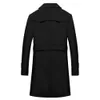 Cappotto in misto lana da uomo Giacca invernale da uomo Cappotto caldo Capispalla Slim Trench lungo con cerniera Monclaire Blends1