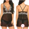 S M L XL Mulheres Sexy Lingerie Nightgowns sono Vestidos Feminino Nightdress estilingue gaze Pijamas SFW344