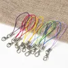 100pcs / lot multicolor hummer clasp lanyard strap sladd mobilremmar charm nylon nyckel ring kedja diy smycken gör sladdtråd