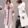 New Womens Winter Coats Womans Long Cotton Casual Fur Hooded Jackets Warm Parkas Female Overcoat Coat Free shipping