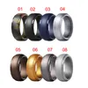 Silicone Wedding Ring for Men Elegant Affordable 8mm Silicone Rubber Men Womens Engagment Wedding Bands Beveled Edges