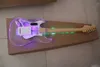 Fábrica de LED Acrílico Corpo da guitarra elétrica com Floyd Ponte Rose, o Maple Fingerboard, pode ser personalizado