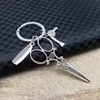 Hårstylist Populära saxkam Cam Camtorkar Frisyr Tvätt Blow Keychaintibetan Silver Charm Pendant Key Chain Ring DIY Fit KE4165059
