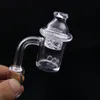 Chiodo Banger al quarzo da 2 pezzi con tappo in carb di vetro rotante e 2 inserti in perla Terp Chiodo per tubi dell'acqua in vetro Dab Rigs drop shipping più economico