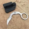 Theone EDC Karambit Claw Knife D2 Fixed Blade Tactical Pocket Hunting Fishing Survival Multi-Tools Gift Knives Xmas Gift Z-2313