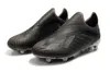 새로운 Laceless X 19 + FG Mens 트레이너 축구화 클리트 Dark Script 302 리디렉션 팩 네이비 블랙 크램폰 De Football Boots Designer Sneakers