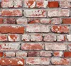 Faux 3D Vintage Bricks Wallpaper rolo de vinil PVC Retro industrial Loft papel de parede Red Grey impermeável lavável