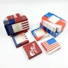 Pudełka z rzęsami rzęs 3D American Flag Flack Fałszywe rzęsy kwadratowe opakowanie puste rzęsy pudełko rzęs rzęs pudełko 10styles RR1933745